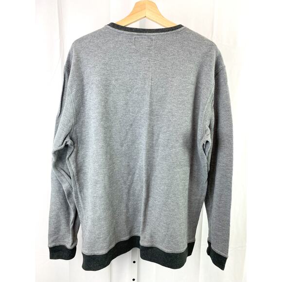 LINKSOUL Size XL John Ashford Luxury Cotton Crew Neck Pullover Top Gray - Picture 2 of 6
